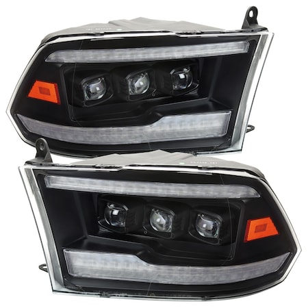 Spec-D Tuning 09-19 DODGE RAM LED PROJECTOR HEADLIGHTS, PK  2 2LHE-RAM09JM-SQ-RS